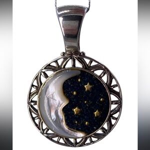✨Rare Find Carolyn Pollack Silver and Gold Celestial Necklace